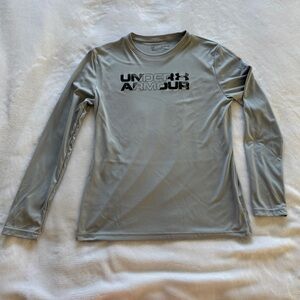 Under Armour Youth X-Large Heatgear Gray Long Sleeve shirt